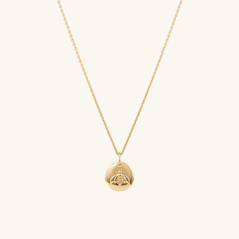 ISO Mejuri Bee Pendant Necklace in Gold Vermeil